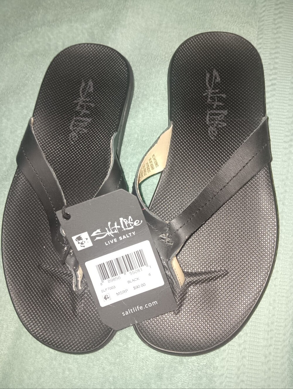 Salt Life Women’s Black Slide Sandals. Brand New. Never Worn. Size 6